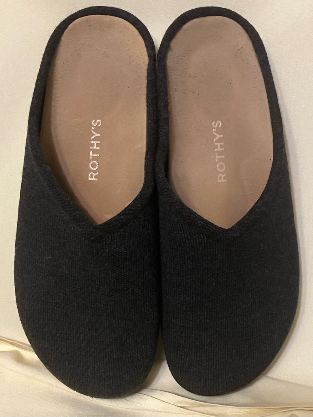 Rothy's The Casual Clog Women's Soft Black Slip On Shoes Size 11